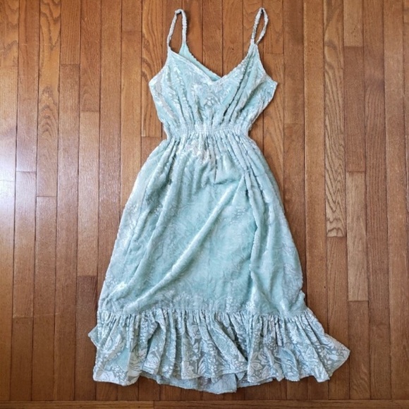 Velvet burnout feminine dress - Picture 2 of 11